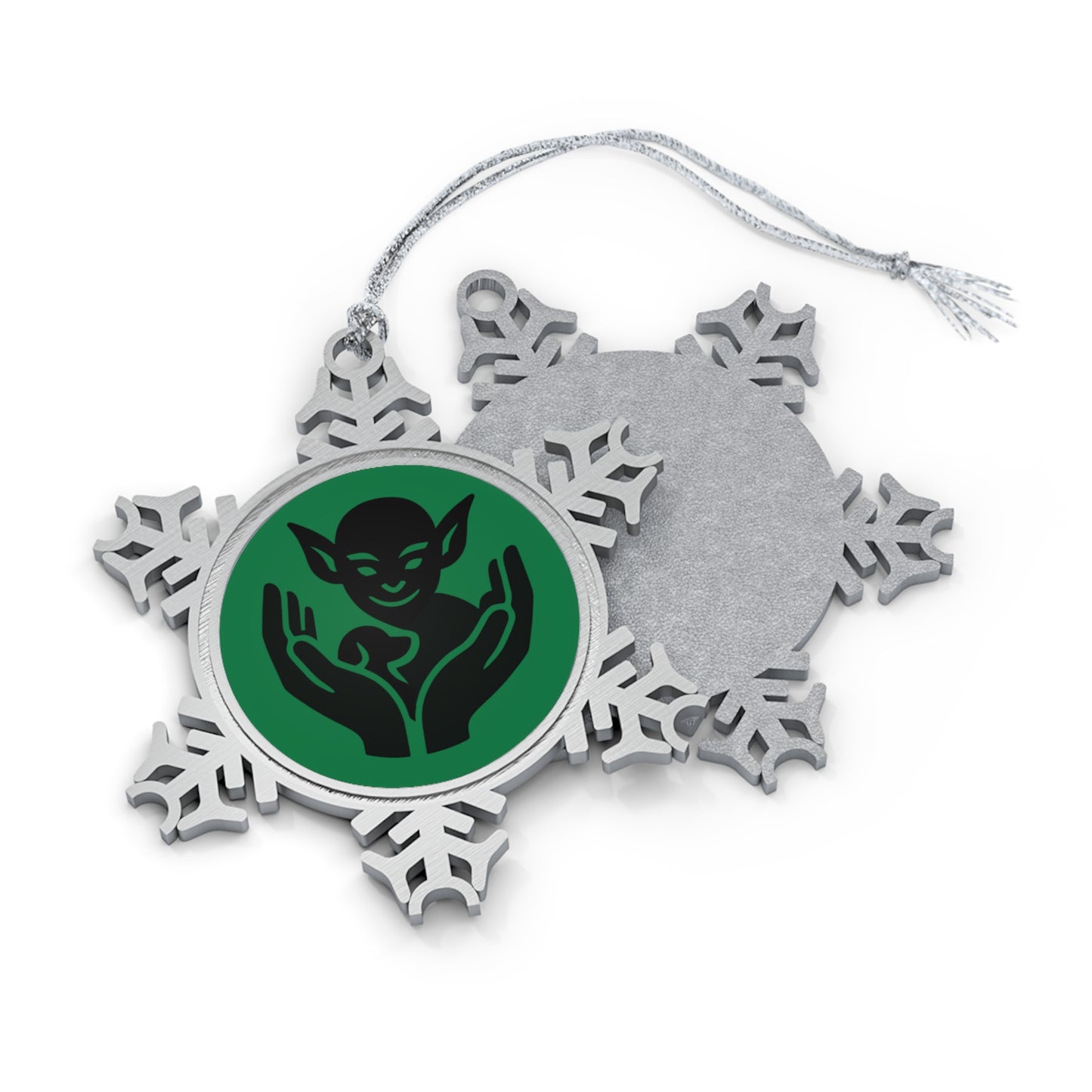 Pewter Snowflake Goblin Army Ornament