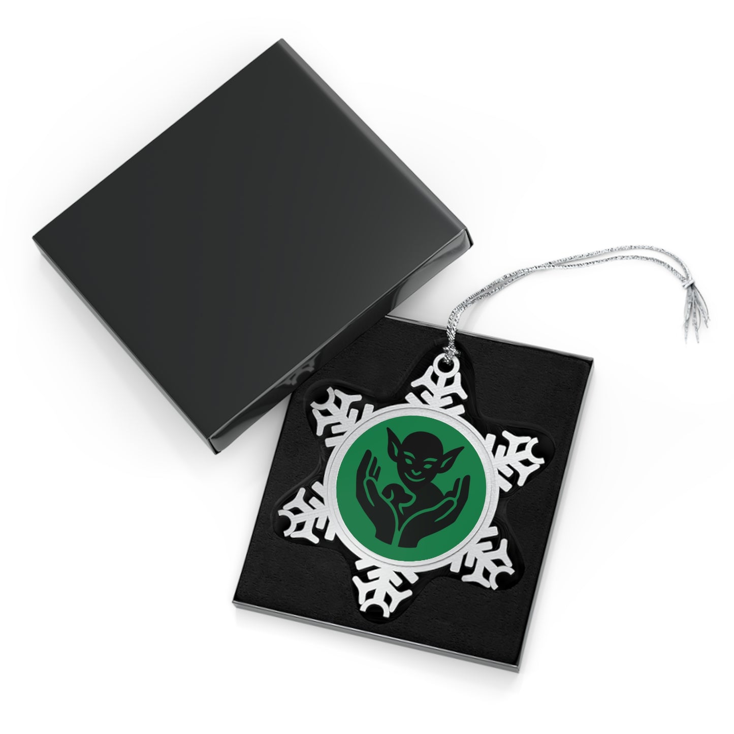 Pewter Snowflake Goblin Army Ornament