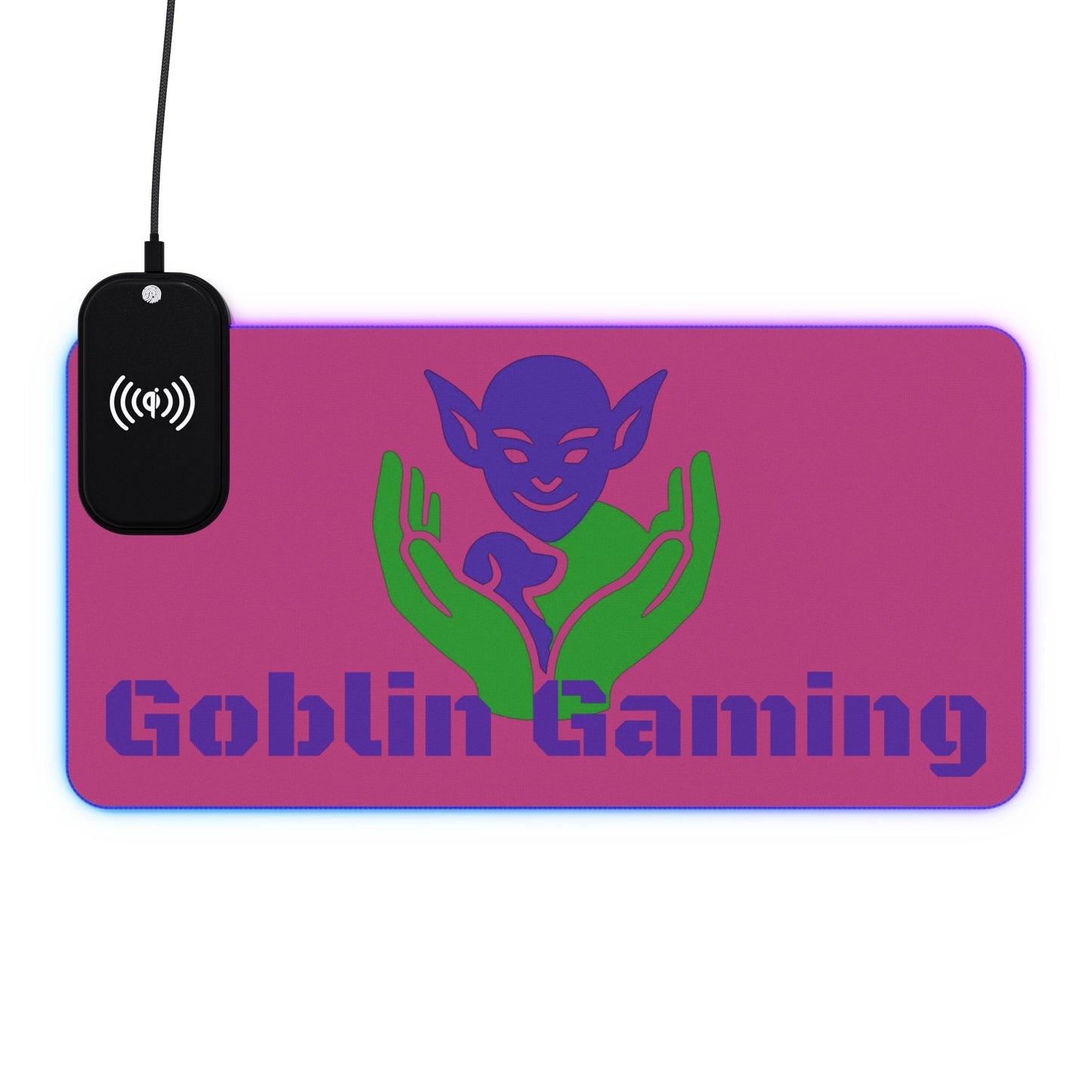 Goblin Gaming LED Gaming Mouse Pad with Wireless Charging